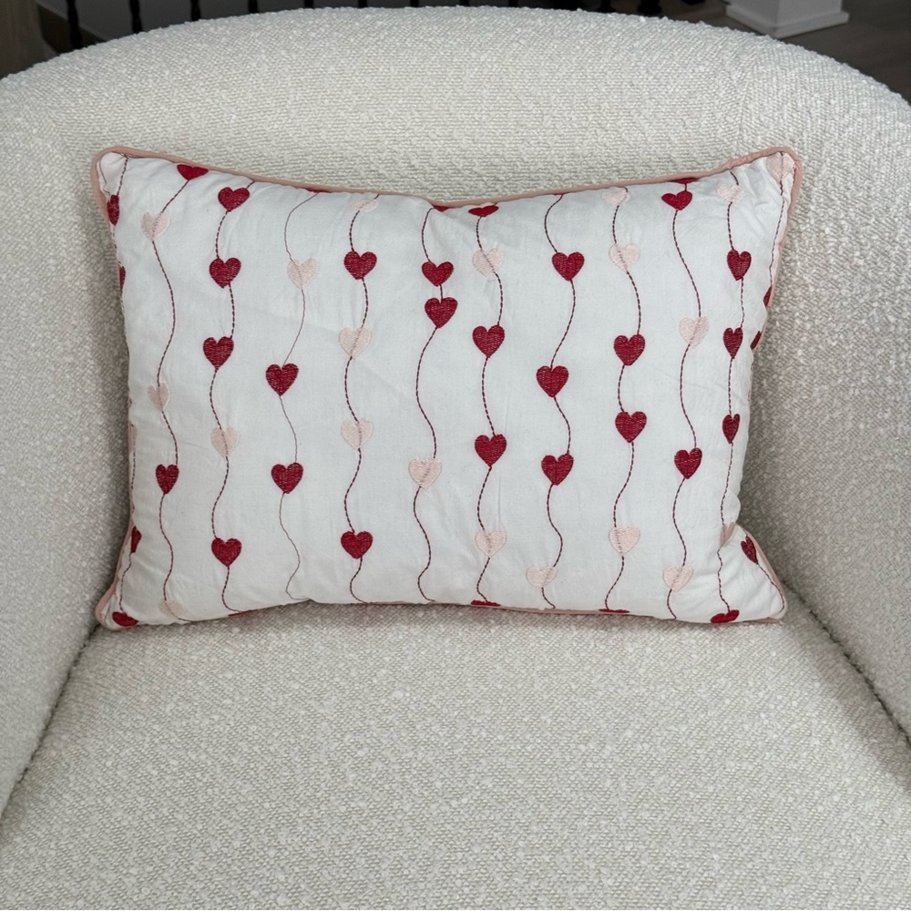 Valentine’s Heart Throw Pillow 12x18